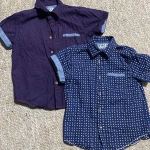 Set of 2 5T button down short sleeve Shirts.